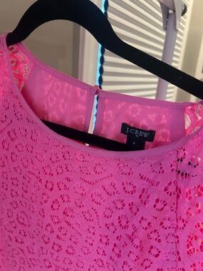 J. Crew Pink lace top